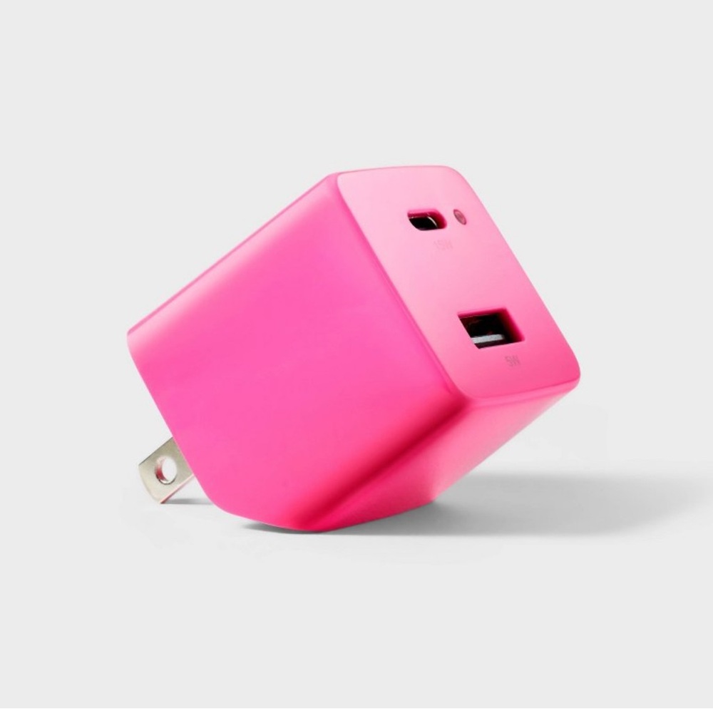 Heyday 2-Port 20W USB-A and USB-C Wall Charger & 3' USB-C to USB-C Cable